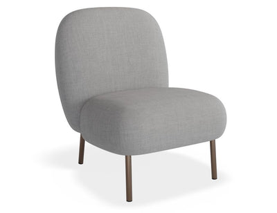 Moulon Lounge Chair - Cloud Grey - Matt Black Legs