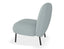 Moulon Lounge Chair - Sky Blue - Matt Black Legs