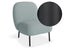 Moulon Lounge Chair - Sky Blue - Matt Black Legs