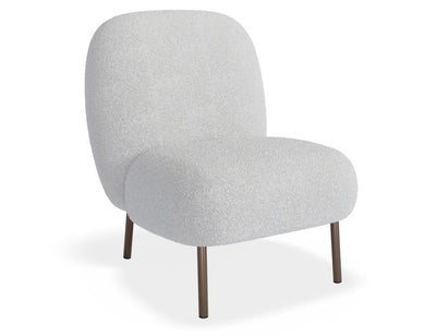 Moulon Lounge Chair - Stone Boucle - Matt Black Legs