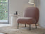 Moulon Lounge Chair - Blush Pink - Brushed Matt Bronze Legs