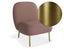 Moulon Lounge Chair - Blush Pink - Brushed Matt Gold Legs