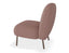 Moulon Lounge Chair - Blush Pink - Brushed Matt Bronze Legs