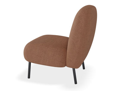 Moulon Lounge Chair - Terracotta Rust - Matt Black Legs