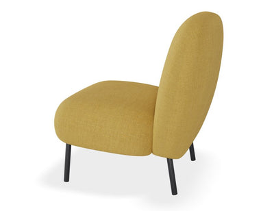 Moulon Lounge Chair - Tuscan Yellow - Matt Black Legs