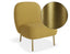 Moulon Lounge Chair - Tuscan Yellow - Brushed Matt Gold Legs