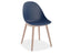 Pebble Chair Navy Blue with Shell Seat - Sled Stackable Base - White