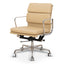 Low Back Office Chair - Light Brown Leather
