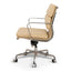 Low Back Office Chair - Light Brown Leather