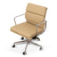Low Back Office Chair - Light Brown Leather