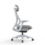 Mesh Office Chair - Light Grey with Headrest