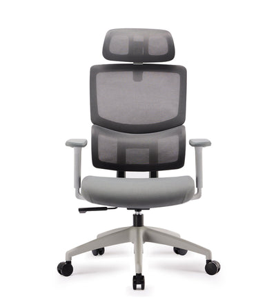 Mesh Ergonomic Office Chair with Headrest - Grey