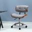 Wooden Fabric Office Chair Grey