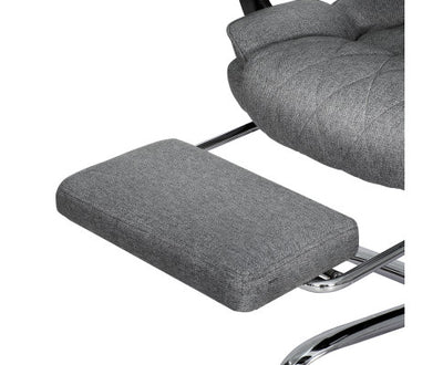 Artiss Executive Office Chair Fabric Footrest Grey