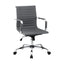 Office Chair Conference Chairs PU Leather Mid Back Grey