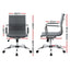 Office Chair Conference Chairs PU Leather Mid Back Grey
