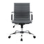 Office Chair Conference Chairs PU Leather Mid Back Grey