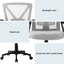 Artiss 2x Mesh Office Chair Mid Back Grey
