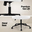 Artiss Criss Cross Chair with Wheels Wide Cross Legged Office Desk Vanity Chair PU Leather, Armless Height Adjustable Swivel Home Office Chair for Home Computer Task, White