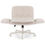 Artiss Criss Cross Chair with Wheels & Adjustable Armrests, Ergonomic Cross Legged Office Desk Chair PU Leather Vanity Chair Swivel for Home, Make Up, Bedroom, Computer, Beige