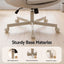 Artiss Criss Cross Chair with Wheels & Adjustable Armrests, Ergonomic Cross Legged Office Desk Chair PU Leather Vanity Chair Swivel for Home, Make Up, Bedroom, Computer, Beige