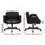 Artiss Criss Cross Chair with Wheels & Adjustable Armrests, Ergonomic Cross Legged Office Desk Chair PU Leather Vanity Chair Swivel for Home, Make Up, Bedroom, Computer, Black
