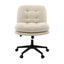 Artiss Criss Cross Office Chair Wide Seat Desk Chair Bouclé Fabric Vanity Chair Comfy, Beige