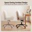 Artiss Criss Cross Office Chair Wide Seat Desk Chair Bouclé Fabric Vanity Chair Comfy, Beige