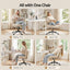 Artiss Criss Cross Office Chair Wide Seat Desk Chair Bouclé Fabric Vanity Chair Comfy, Beige