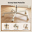 Artiss Cross Legged Office Chair PU Leather Swivel Vanity Chair Wide Seat Adjustable Arms Beige