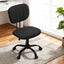 Artiss Armless Office Chair with Wheels, Ergonomic 360° Swivel Home Office Desk Chair, Height Adjustable Computer Task Chair with Fabric Back and Seat for Small Space, Black