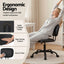 Armless Office Chair with Wheels, Ergonomic PU Leather Office Desk Chair, Height Adjustable 360° Swivel Computer Task Chair for Home Office, Study Room & Small Space, Black