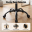 Armless Office Chair with Wheels, Ergonomic PU Leather Office Desk Chair, Height Adjustable 360° Swivel Computer Task Chair for Home Office, Study Room & Small Space, White