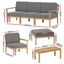Gardeon 5-Seater Outdoor Sofa Set Wooden Lounge Setting 6PCS