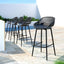 Gardeon 4x Outdoor Bar Stools Plastic Black