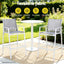 Gardeon 2PC Outdoor Bar Stools Dining Chairs Patio Furniture Garden Steel Textilene White