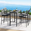 Gardeon Outdoor Bar Set 5-Piece Patio Dining Chairs Aluminium Table Stools