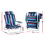 Gardeon Outdoor Chairs Beach Chair Backpack Cooler Storage Lightweight Fishing Blue