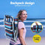 Gardeon Outdoor Chairs Beach Chair Backpack Cooler Storage Lightweight Fishing Blue