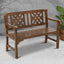 Gardeon Outdoor Garden Bench Wooden Chair 2 Seat Patio Furniture Lounge Natural