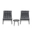 Gardeon 3PC Outdoor Bistro Set Patio Furniture Table and Chairs Steel Dining Chair