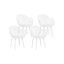 Gardeon 4PC Outdoor Dining Chairs PP Lounge Chair Patio Furniture Garden White