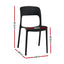 Gardeon 4PC Outdoor Dining Chairs Stackable PP Patio Chair Garden Furniture Black