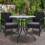 Gardeon 3PC Bistro Set Outdoor Furniture Rattan Table Chairs Cushion Patio Garden Lyra