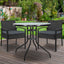 Gardeon 3PC Bistro Set Outdoor Furniture Rattan Table Chairs Cushion Patio Garden Felix