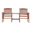 Gardeon Outdoor Garden Bench Loveseat Wooden Table Chairs Patio Furniture Brown