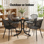 Gardeon 5PCS Outdoor Dining Set Table and Chairs Patio Furniture Garden Diamond Black