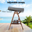 Gardeon Wooden Swing Chair Garden Bench Canopy 3 Seater Outdoor Furniture