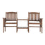 Gardeon Outdoor Garden Bench Loveseat Wooden Table Chairs Patio Furniture Brown