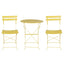 Gardeon 3PC Outdoor Bistro Set Steel Table and Chairs Patio Furniture Yellow